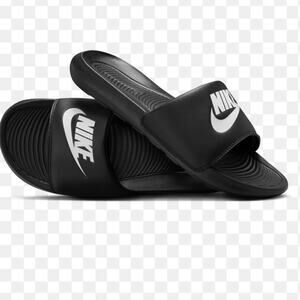 Nike Benassi JDI Slides Sandals Black/White Womens Size 9 CN9675-002